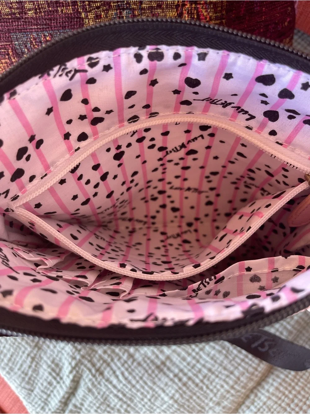 Betsey Johnson Black Pink Floral Crossbody Bag – Like New